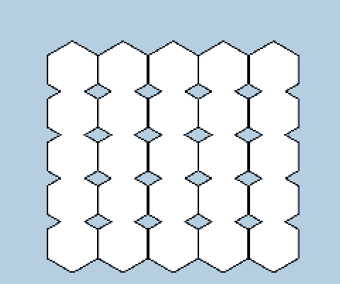 Hexagons Oriented in a Square